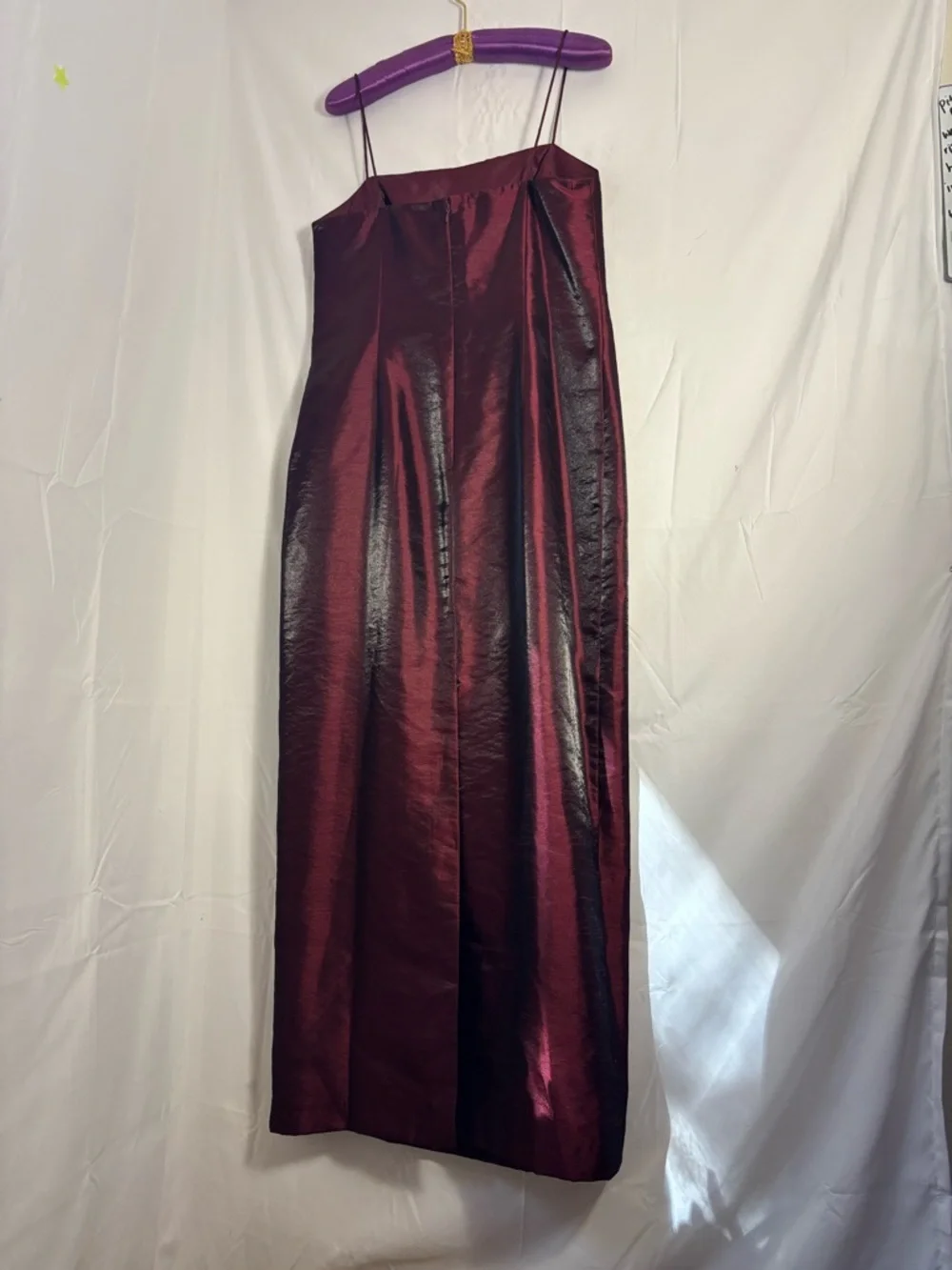Y2K Wine Red Witchy Vampy Whimsigoth Full Length Formal Prom Dress Size XL - Picture 2 of 16